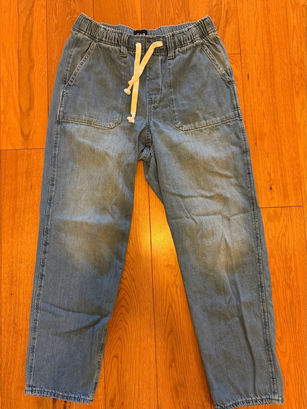GAP Women's Light Blue Relaxed Drawstring Jeans